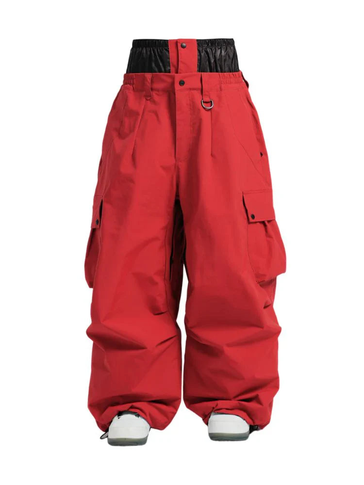 Unisex spodnie snowboardowe | Luźny zimowy krój cargo