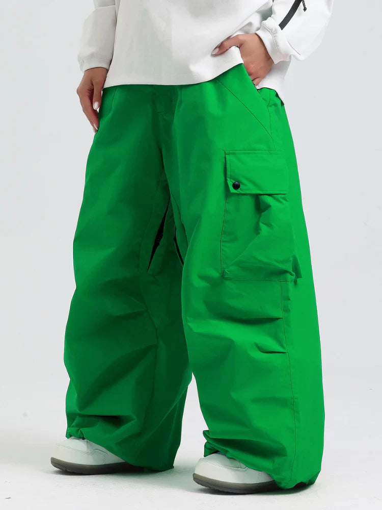 Unisex spodnie snowboardowe | Luźny zimowy krój cargo