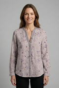 Women’s Blouse with Button Closure and Long Sleeves