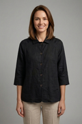 Women’s Shirt with Button Fastening and Long Sleeves