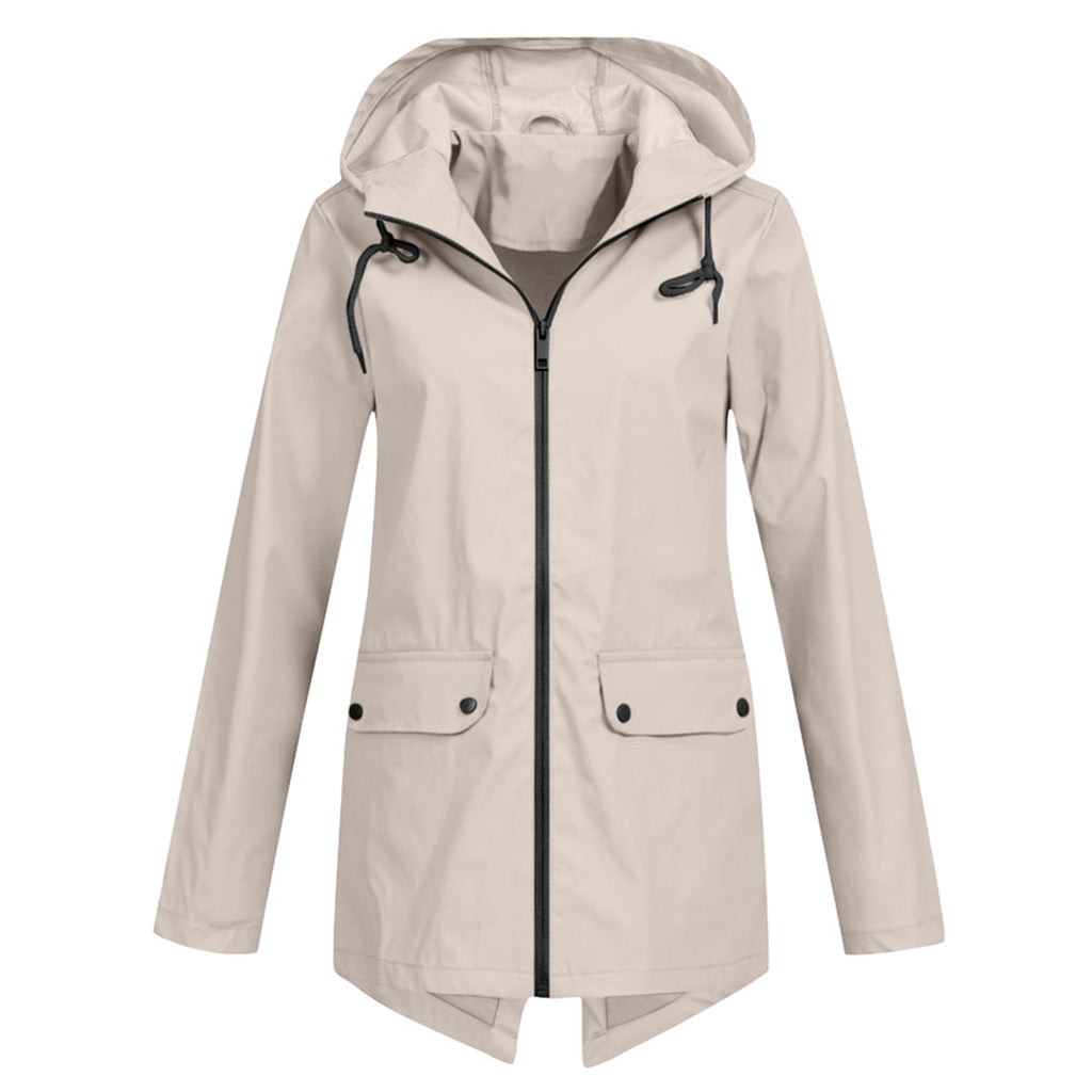 Harriet Calloway | Hooded Long Rain Jacket With Minimalist Finish