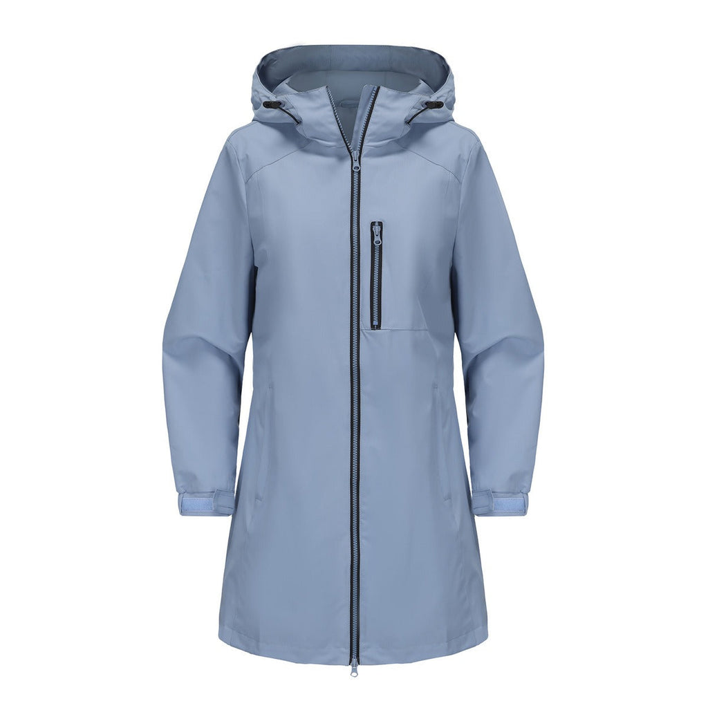Clara Vance | Hooded Rain Jacket For Women – Waterproof Longline
