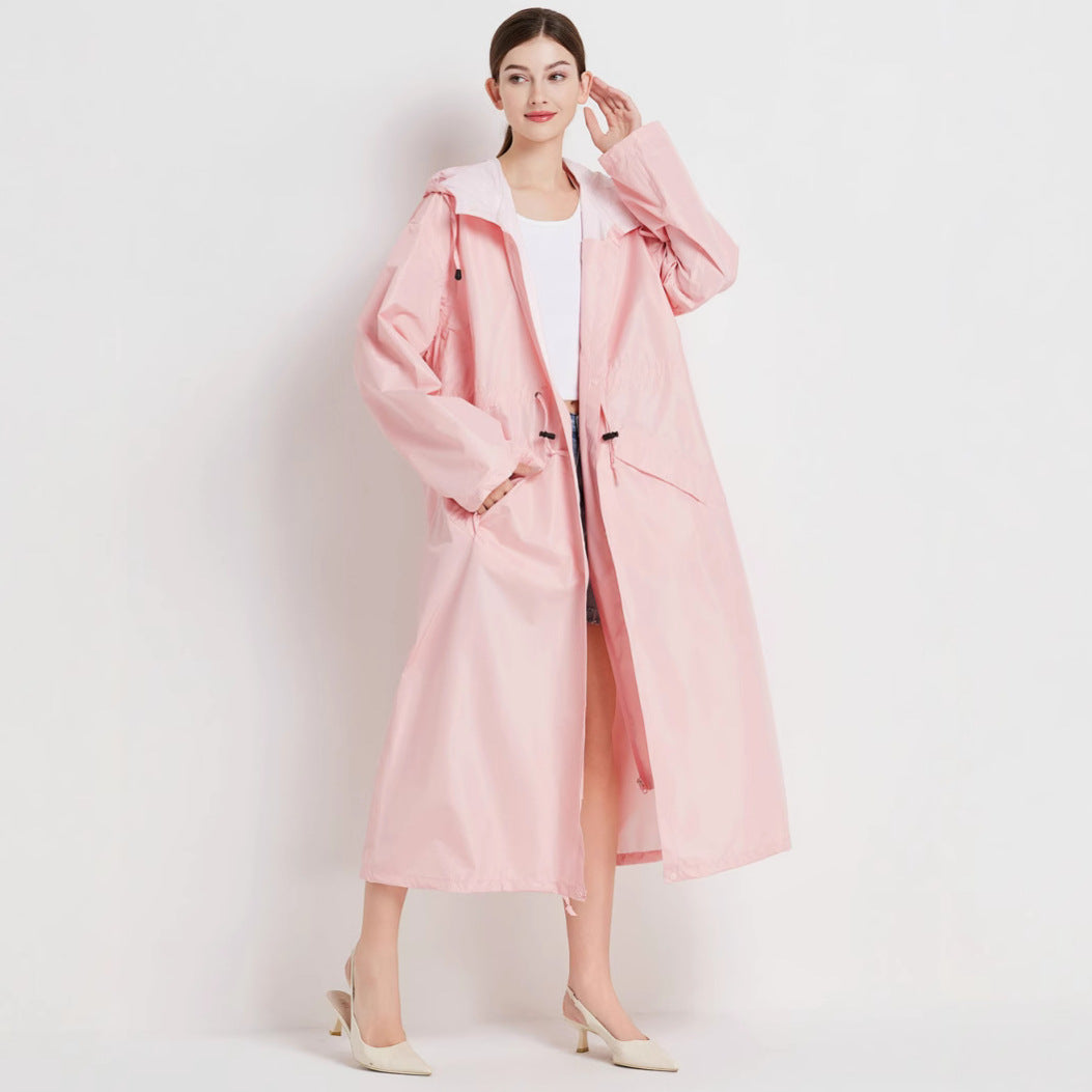 Poppy Evans | Womens Mid-Length Hooded Raincoat in Sunshine Yellow