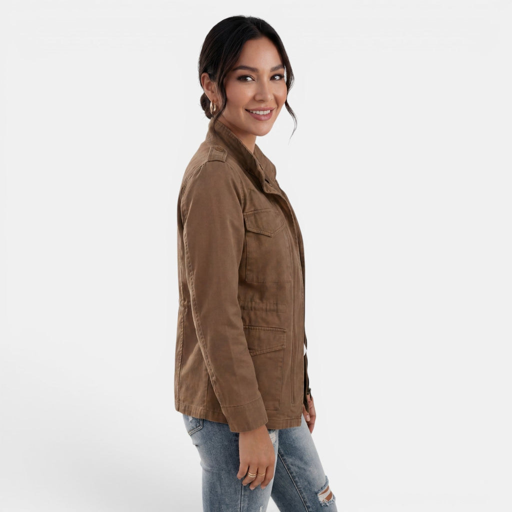 Chaqueta Mujer Entretiempo Casual con Cremallera