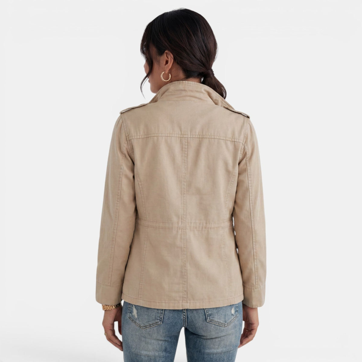 Chaqueta Mujer Entretiempo Casual con Cremallera
