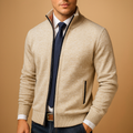 Men’s Classic Zip-Up Cardigan Sweater – Timeless Knit Jacket for Smart Casual Wear