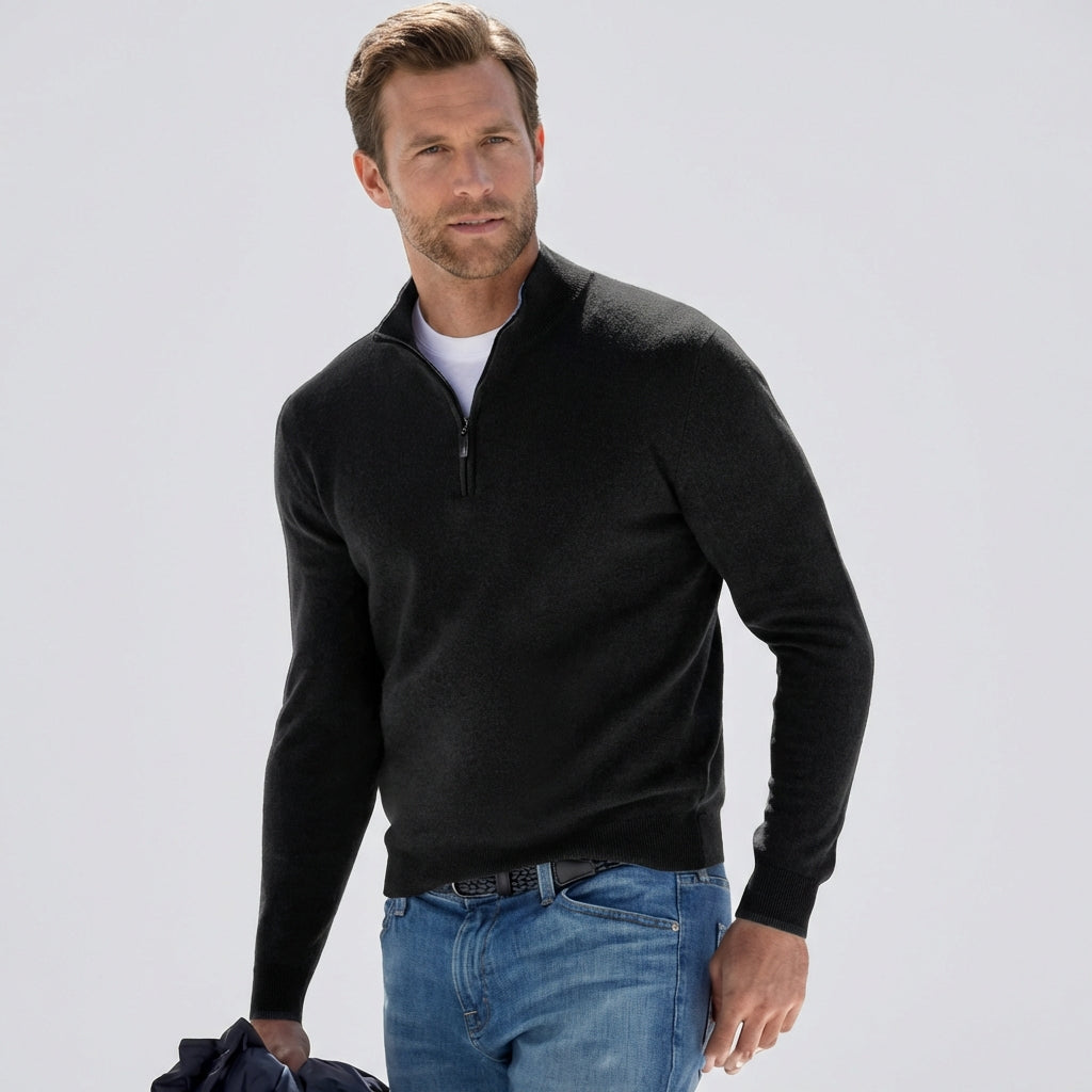V-hals Pullover voor Heren met rits - Ideaal voor de lente
