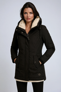 PARKA COAT | WINTER JACKET WITH FLEECE HOOD