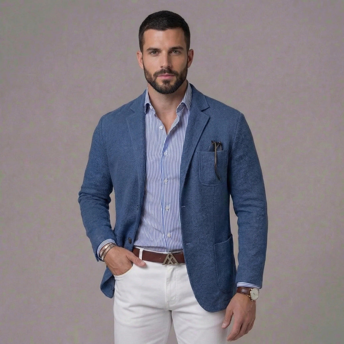 LINEN BLAZER JACKET FOR MEN