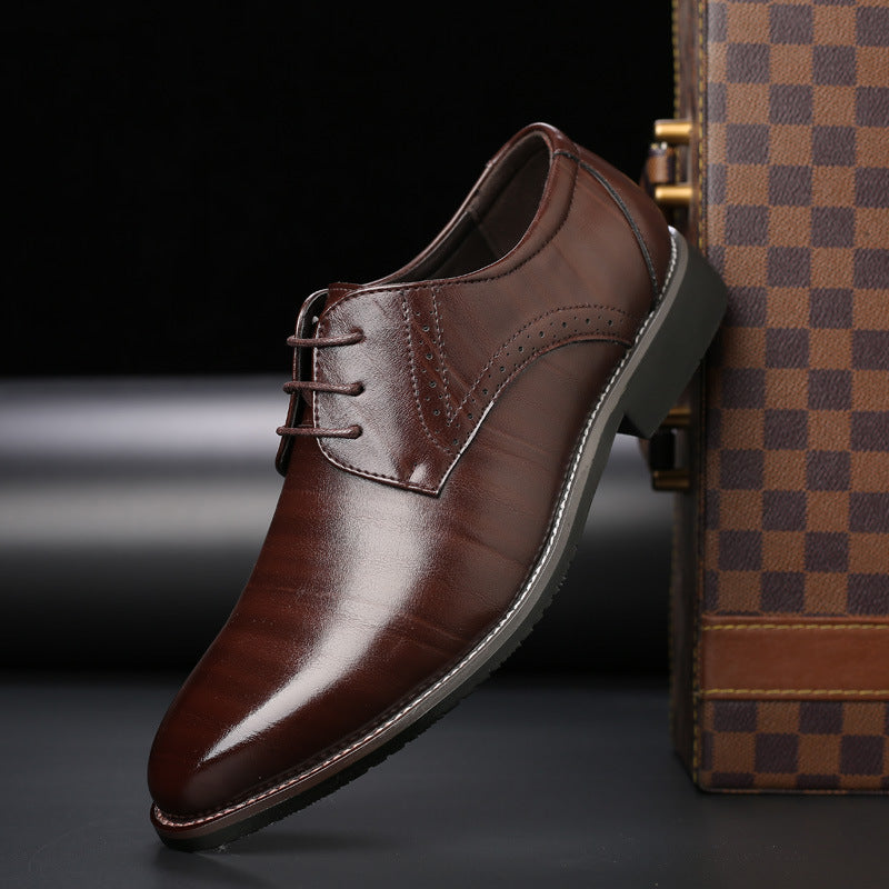 Jelle | Heren chique veterschoenen met brogue-details