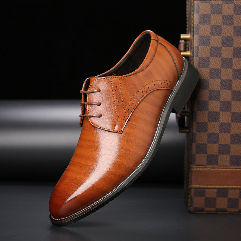 Jelle | Heren chique veterschoenen met brogue-details