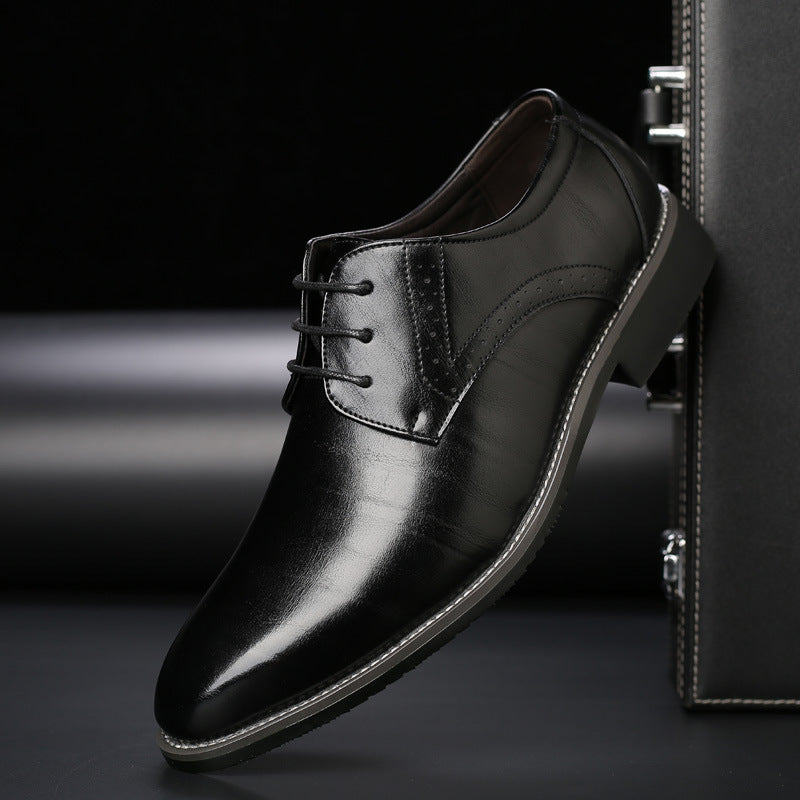 Jelle | Heren chique veterschoenen met brogue-details