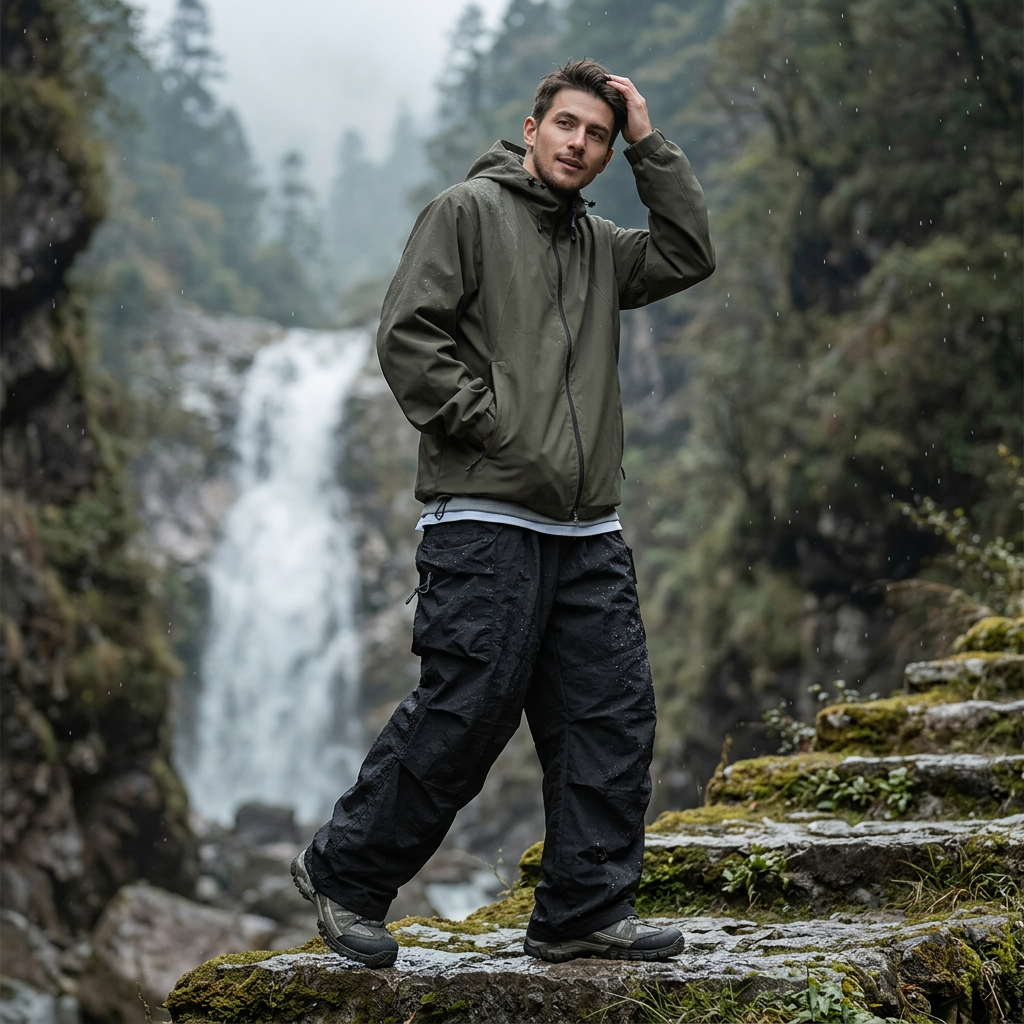 Spodnie Cargo - Wodoodporne | Męskie spodnie trekkingowe, luźny krój, techniczne, idealne w góry