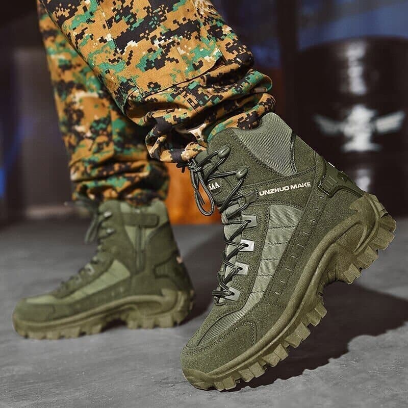 Men’s Lace-Up Tactical Hiking Work Boots