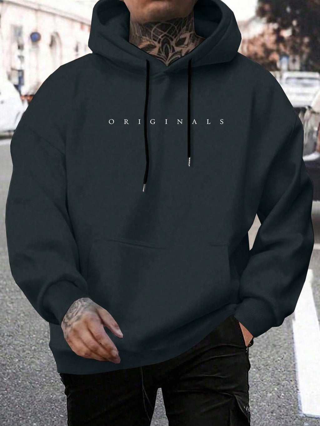 Originals | Heren sweatshirt met capuchon en letterprint