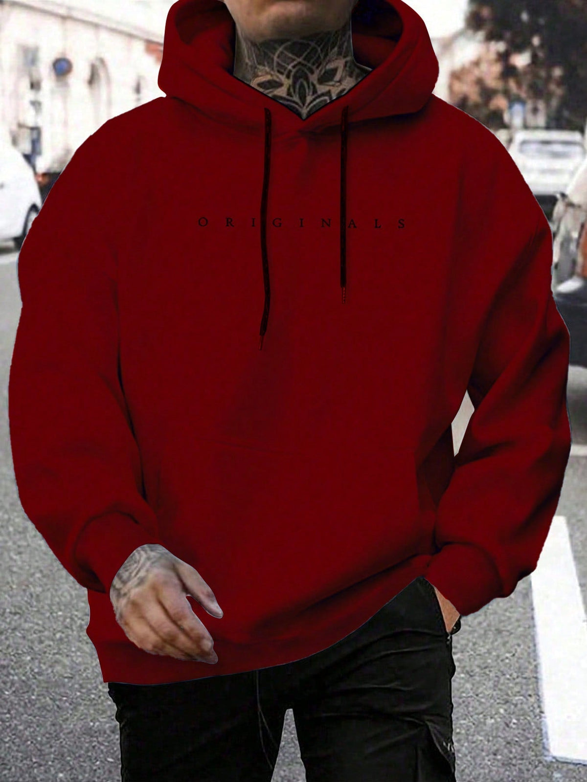 Originals | Heren sweatshirt met capuchon en letterprint