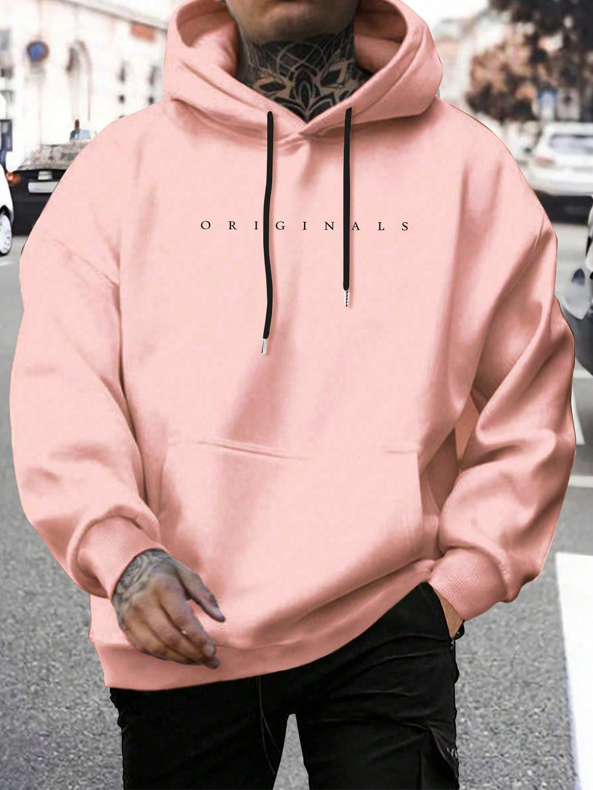 Originals | Heren sweatshirt met capuchon en letterprint