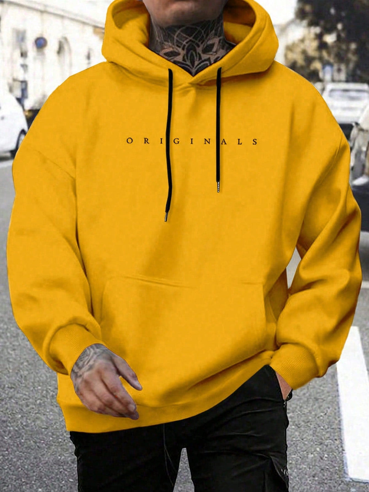 Originals | Heren sweatshirt met capuchon en letterprint