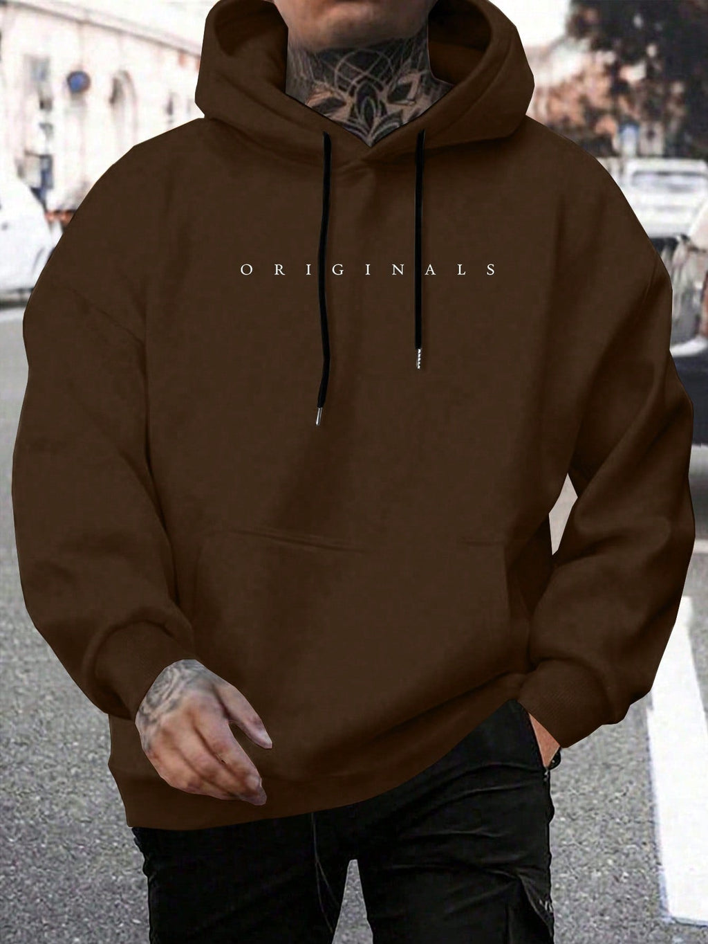 Originals | Heren sweatshirt met capuchon en letterprint